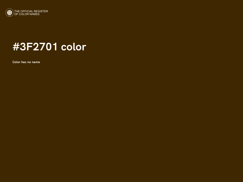 #3F2701 color image