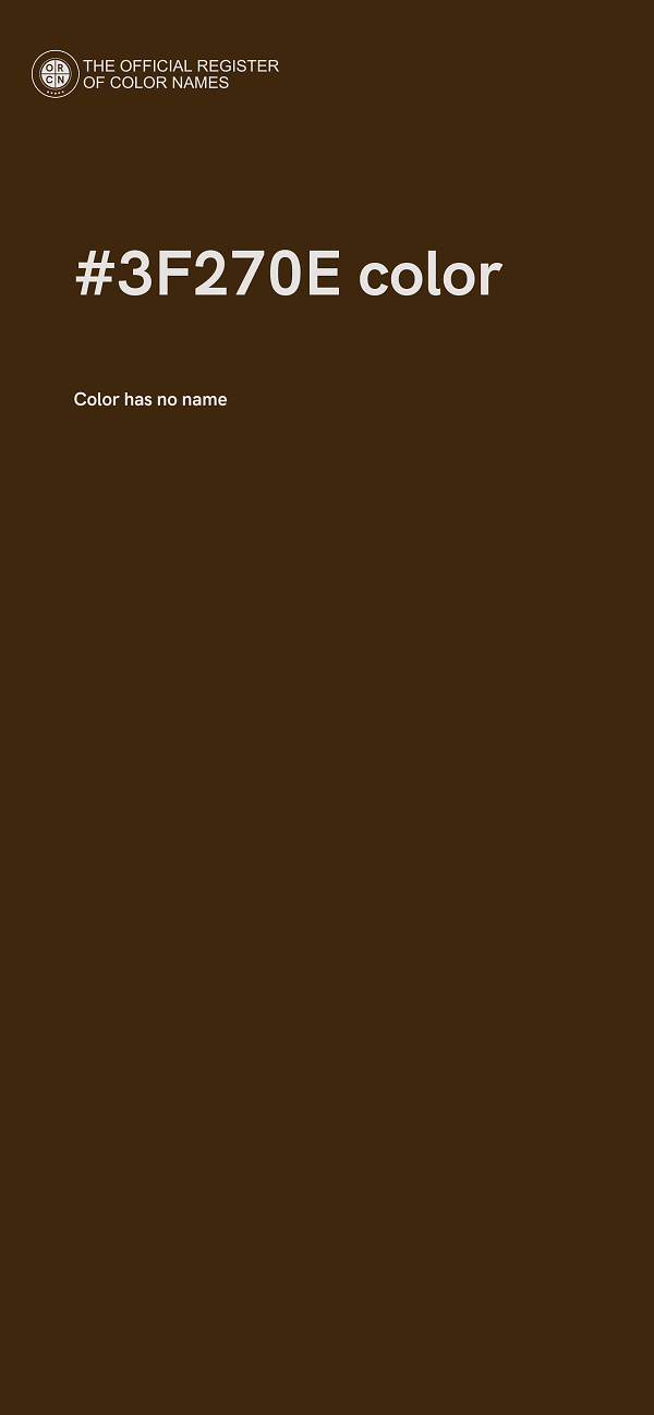 #3F270E color image