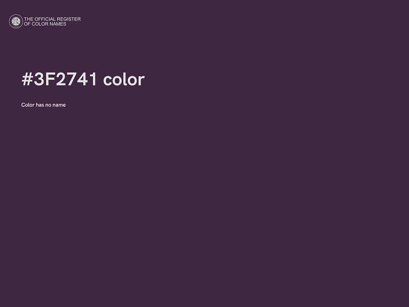 #3F2741 color image