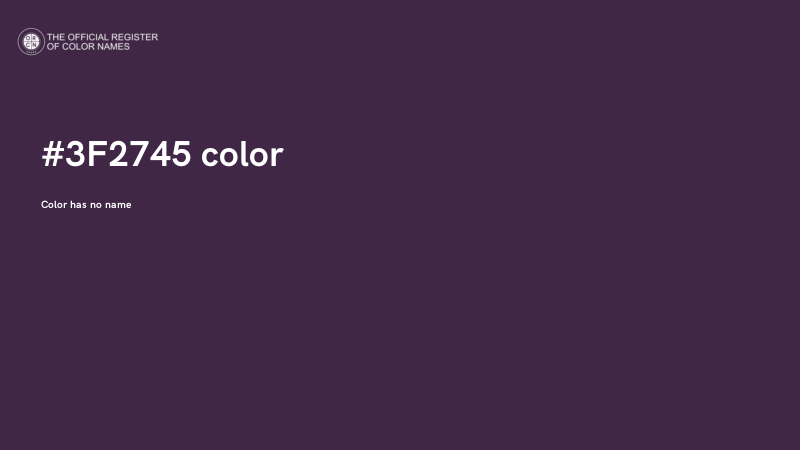 #3F2745 color image