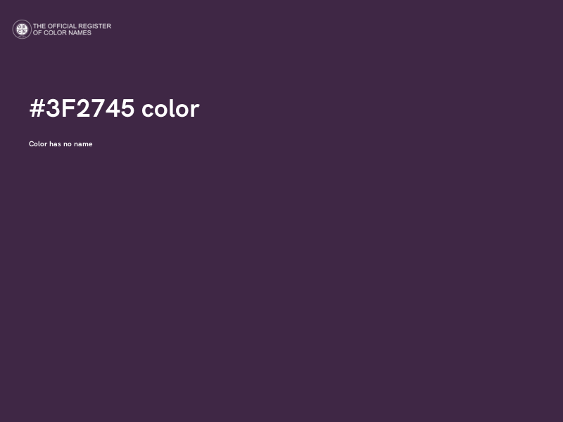 #3F2745 color image