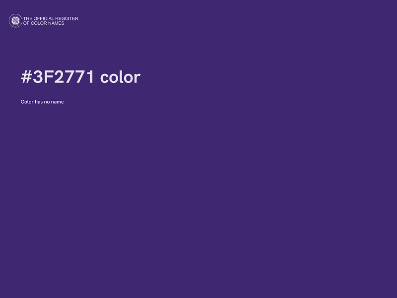 #3F2771 color image