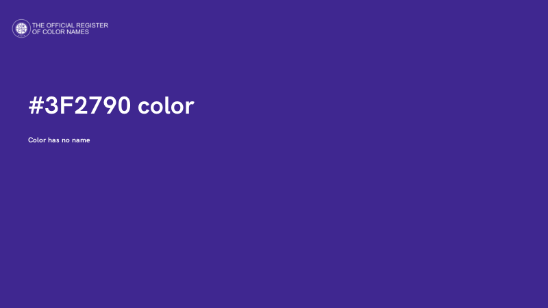 #3F2790 color image