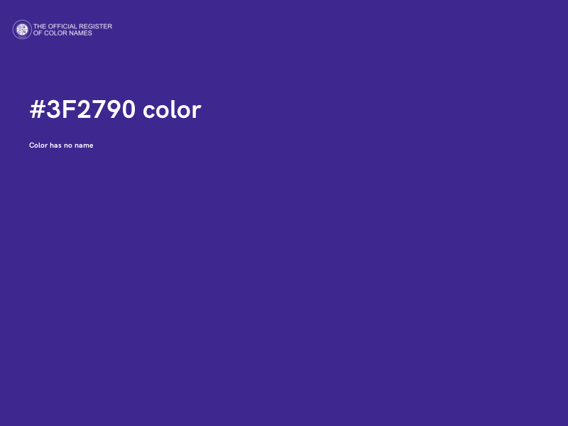 #3F2790 color image