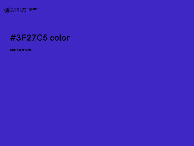 #3F27C5 color image