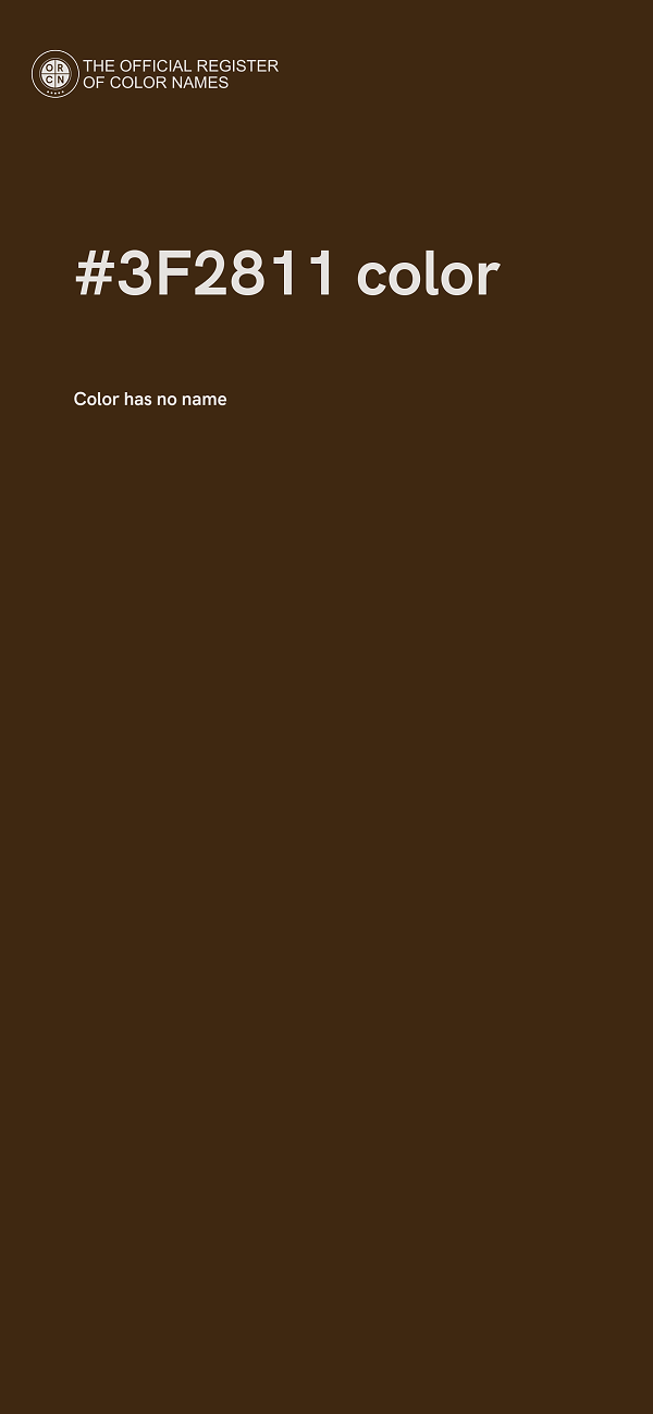 #3F2811 color image
