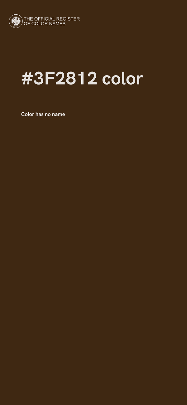 #3F2812 color image