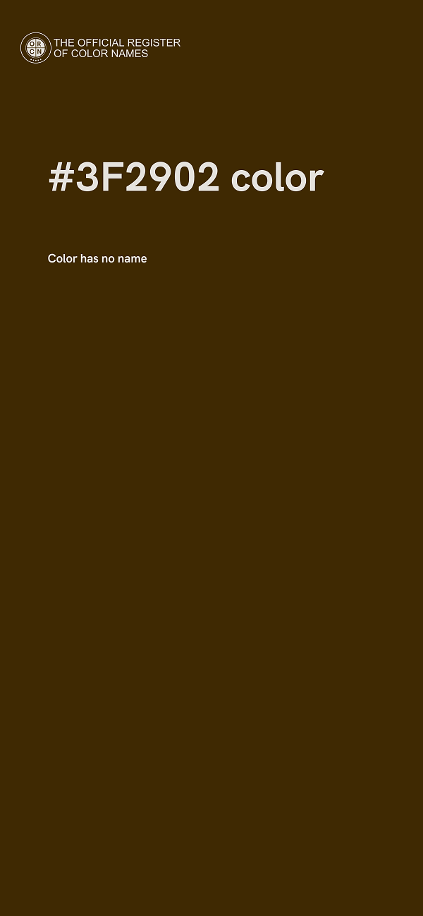#3F2902 color image