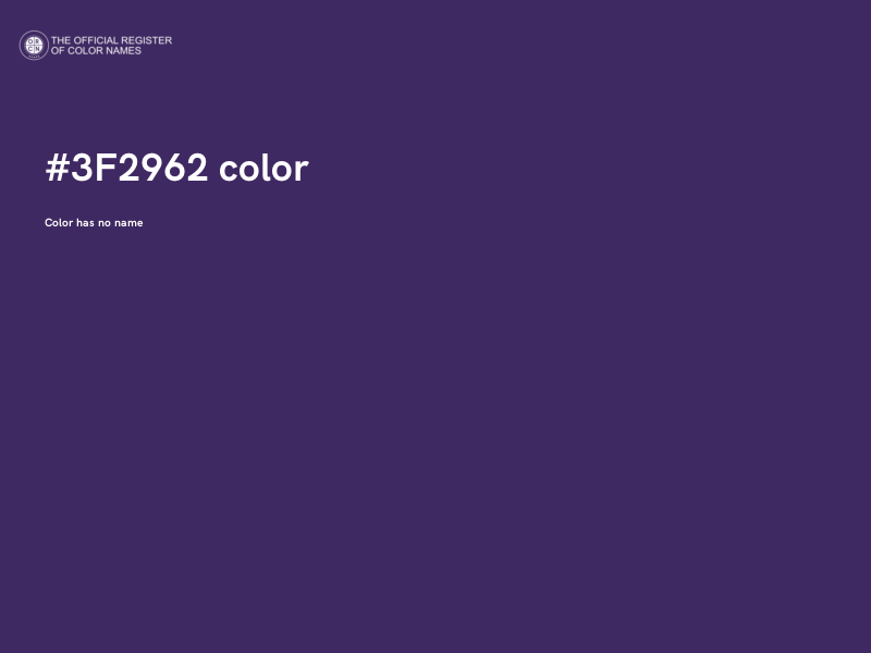 #3F2962 color image