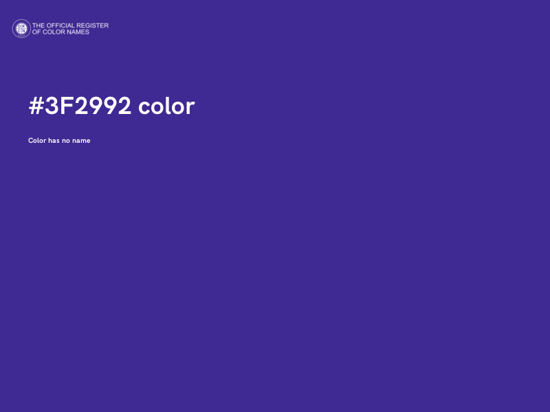 #3F2992 color image