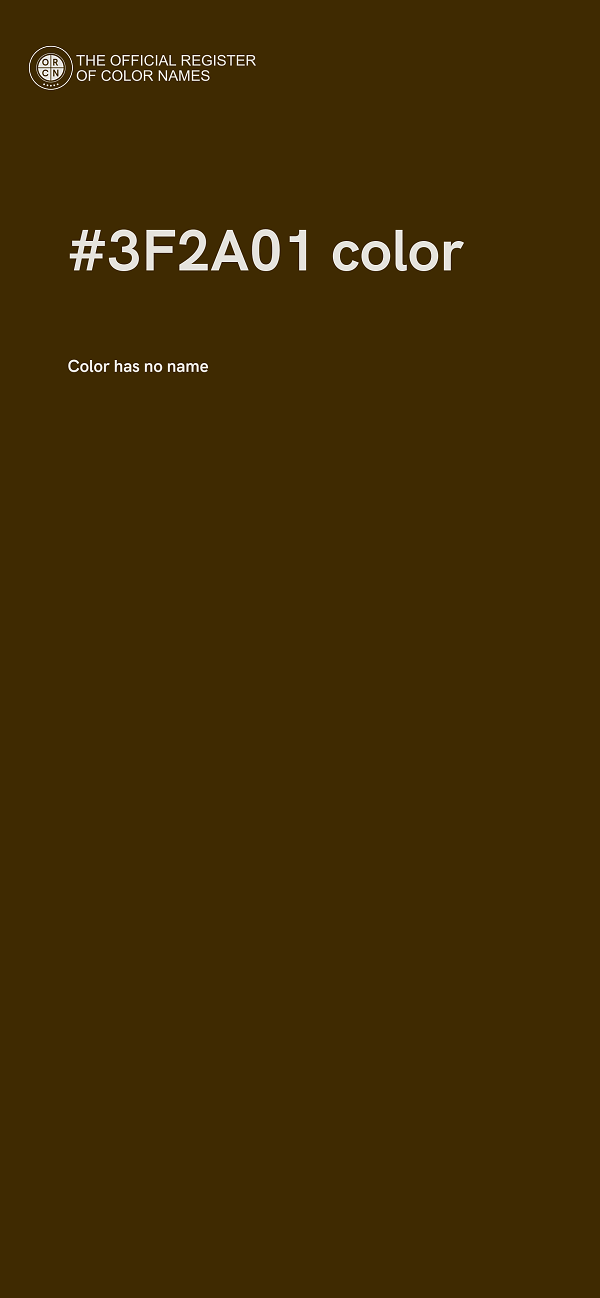 #3F2A01 color image