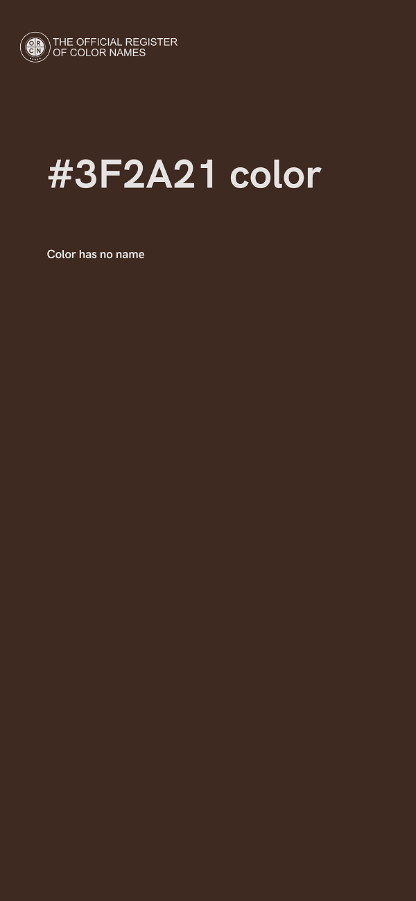 #3F2A21 color image