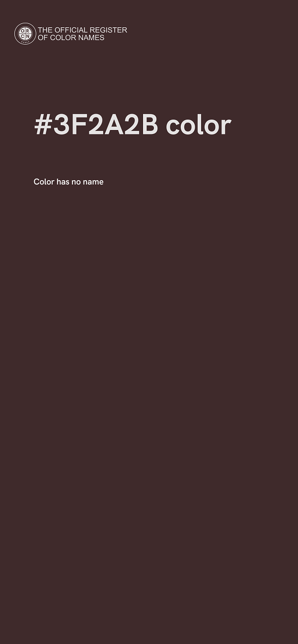 #3F2A2B color image