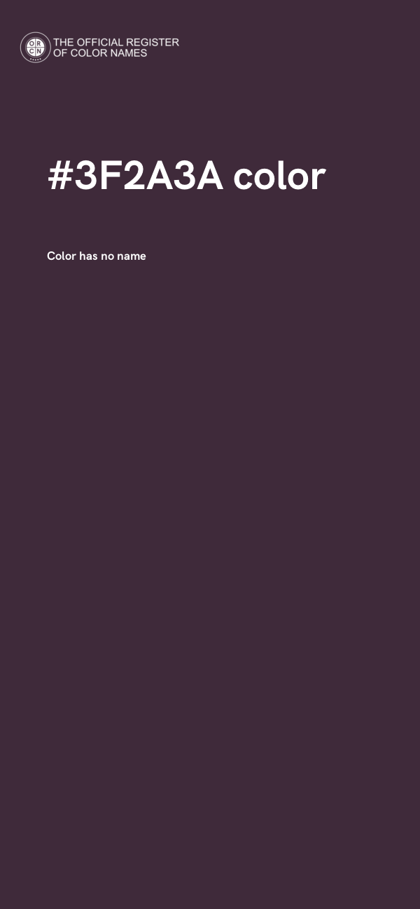 #3F2A3A color image