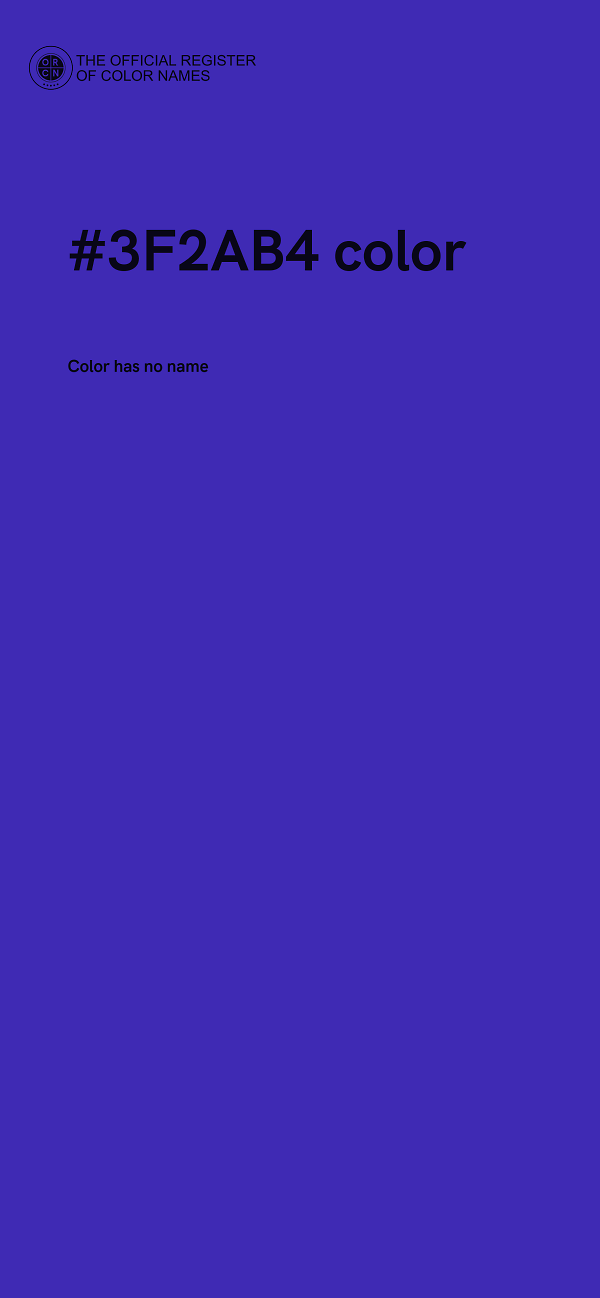 #3F2AB4 color image
