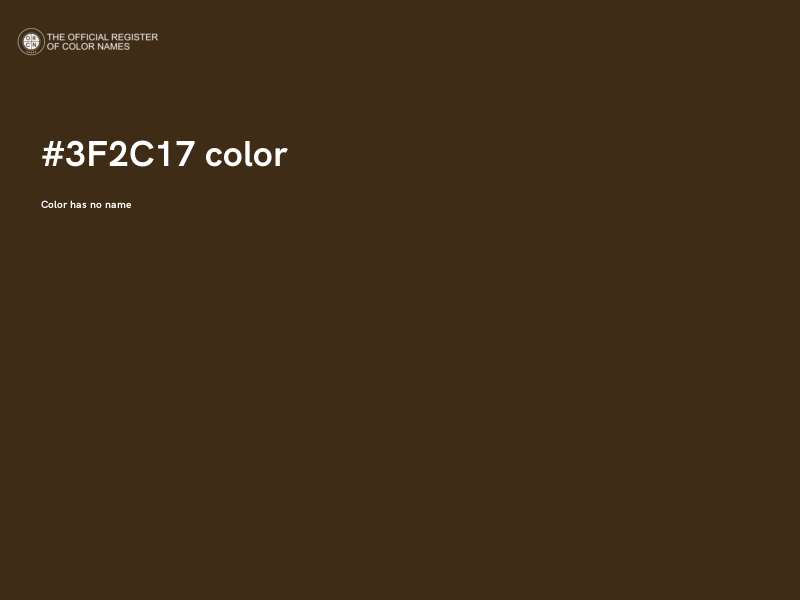 #3F2C17 color image