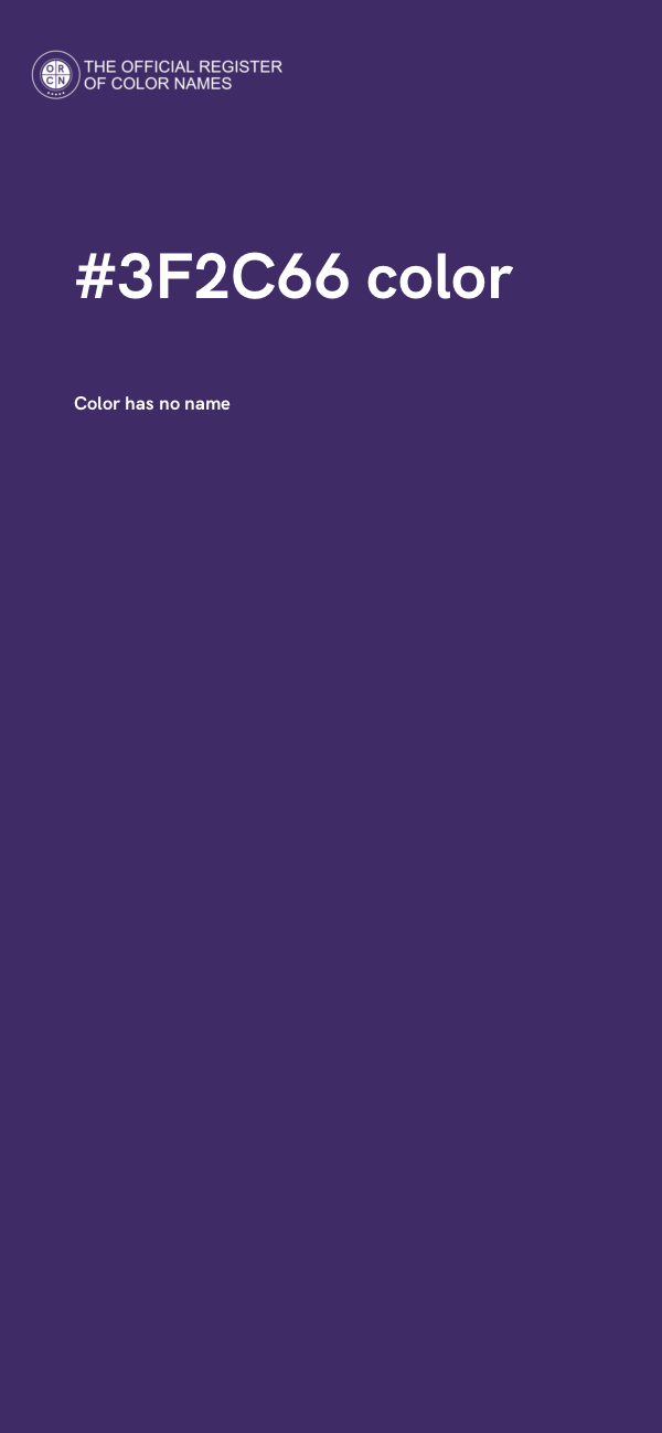 #3F2C66 color image