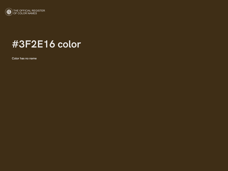 #3F2E16 color image