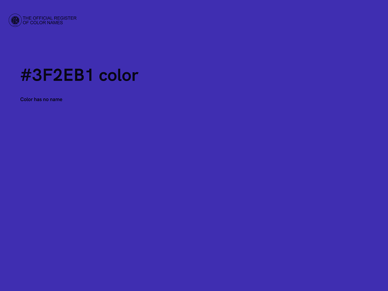 #3F2EB1 color image
