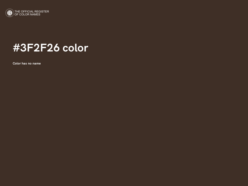 #3F2F26 color image