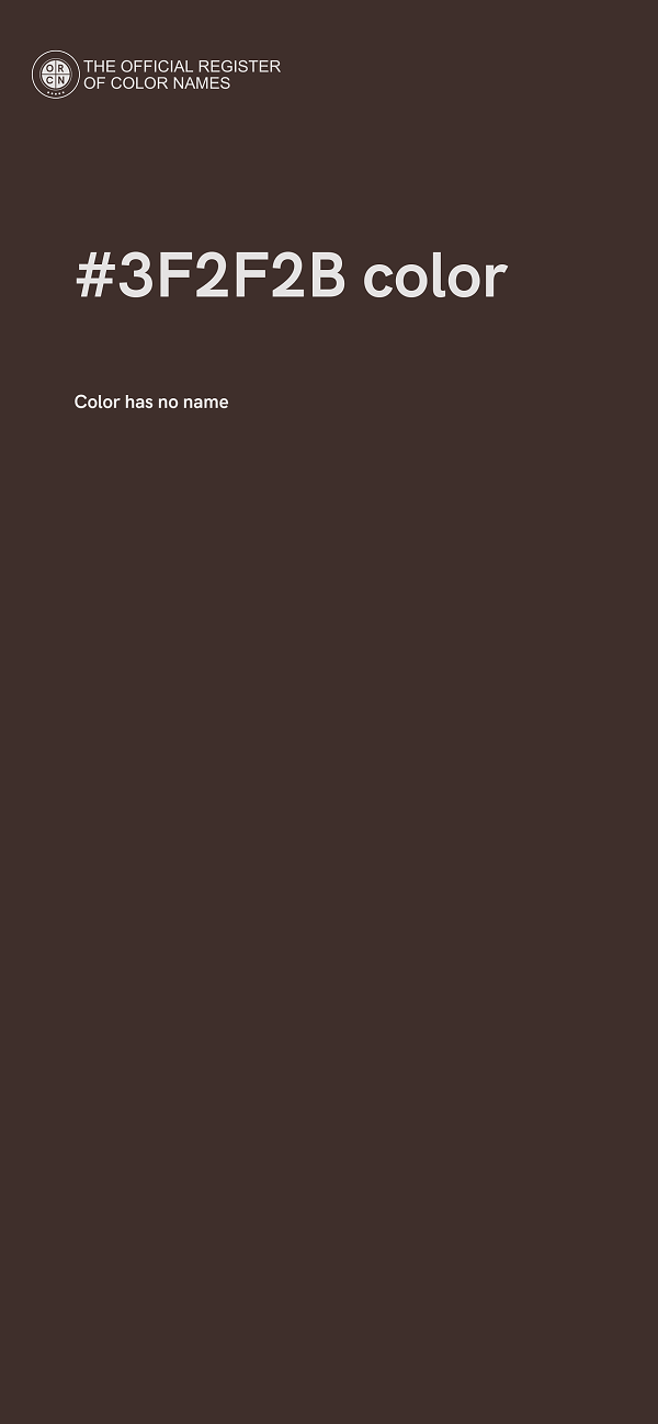 #3F2F2B color image