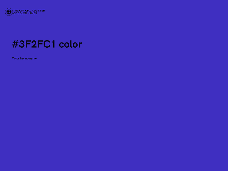 #3F2FC1 color image