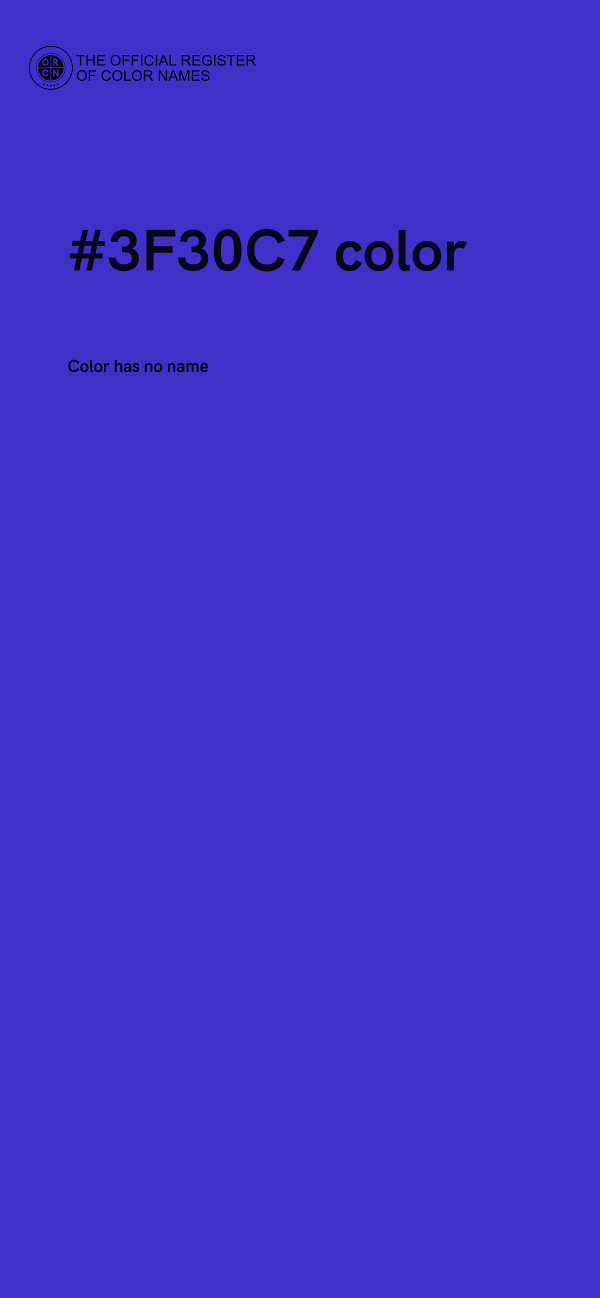 #3F30C7 color image