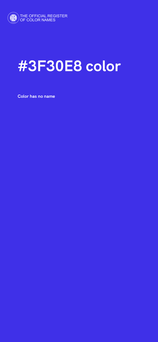 #3F30E8 color image