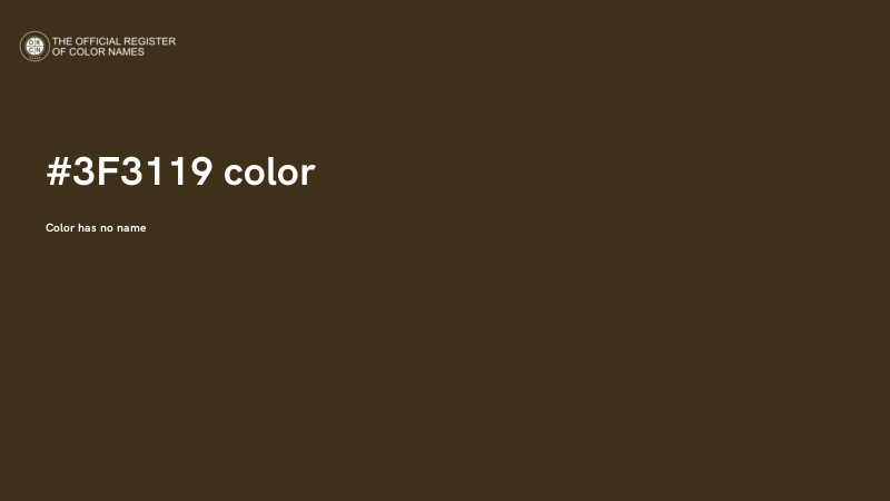 #3F3119 color image