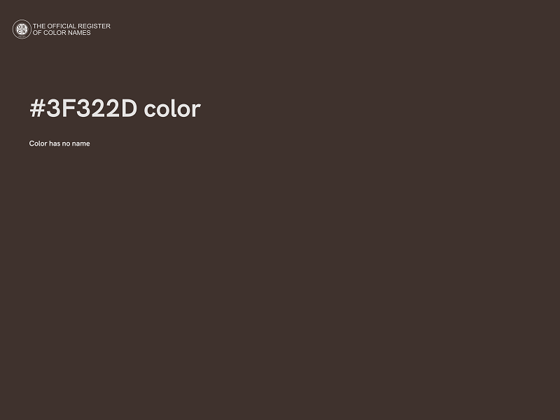 #3F322D color image