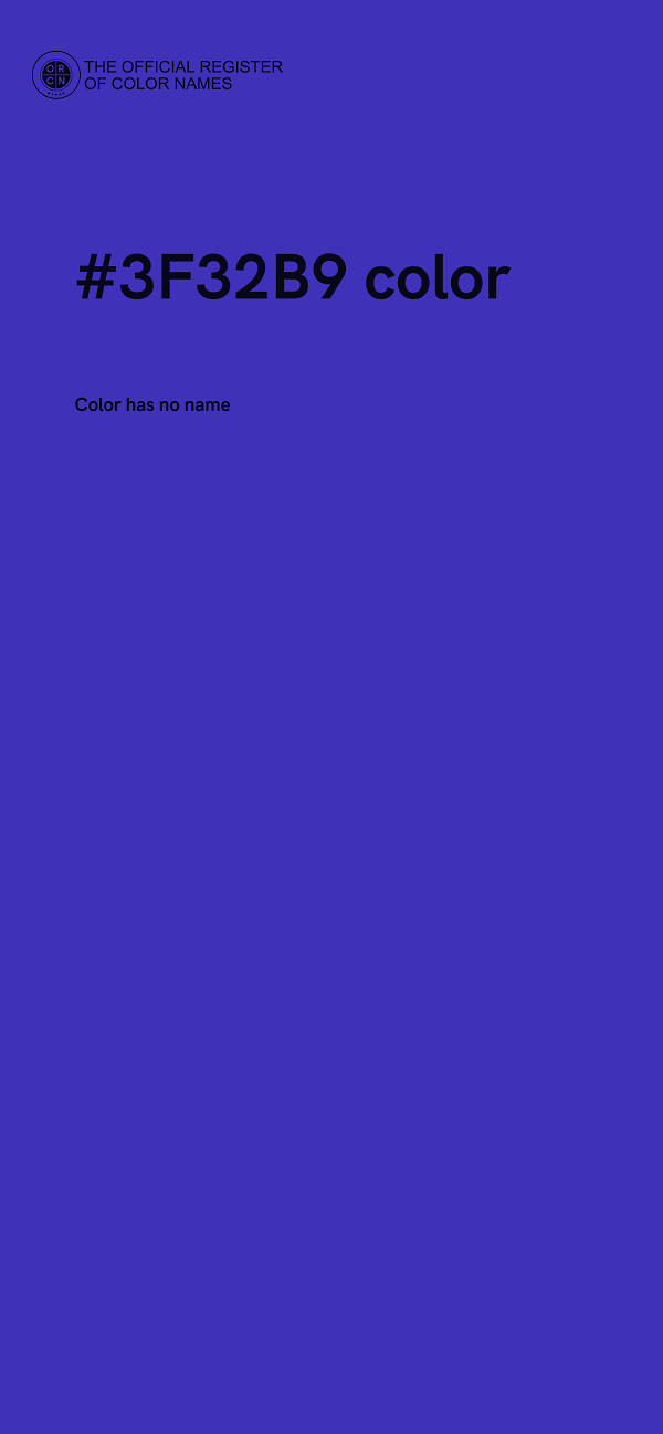 #3F32B9 color image