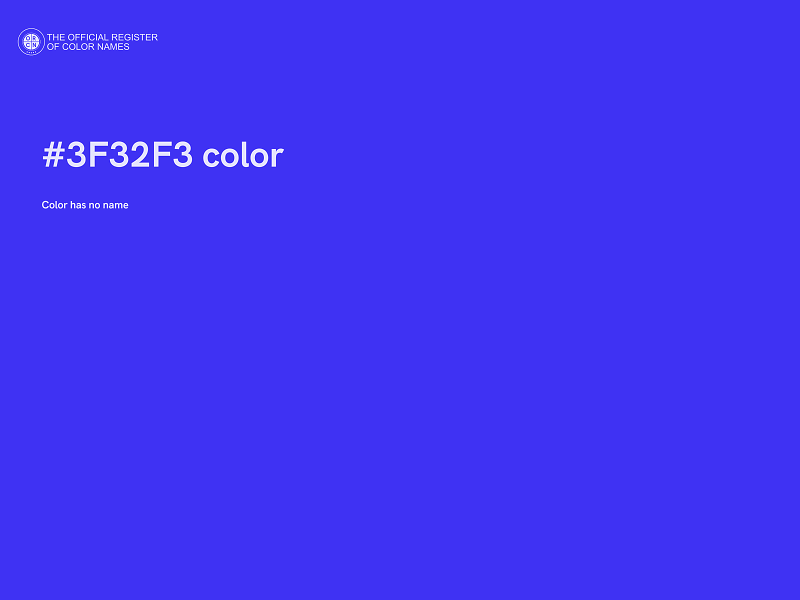 #3F32F3 color image
