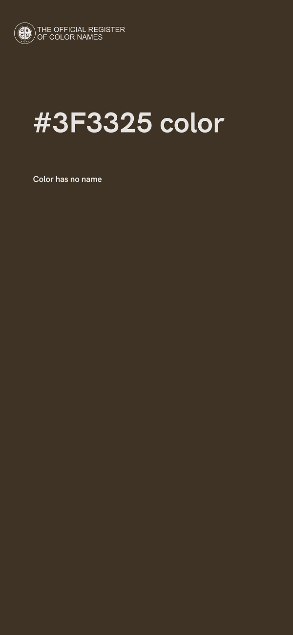 #3F3325 color image