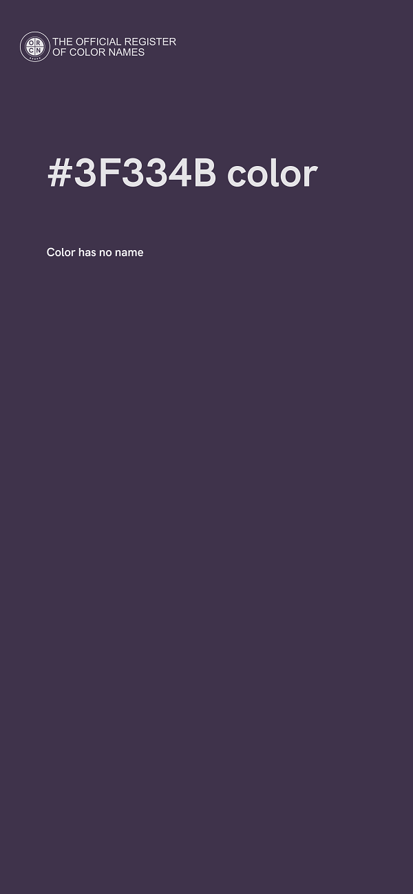 #3F334B color image
