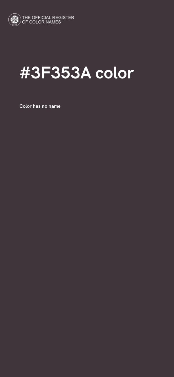 #3F353A color image
