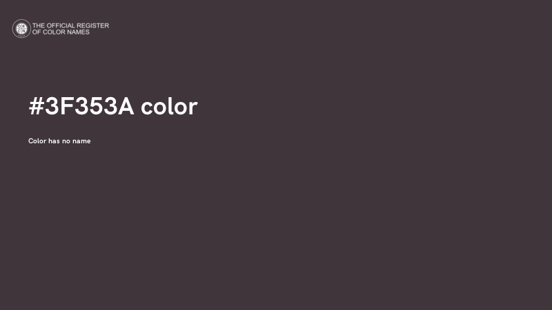 #3F353A color image