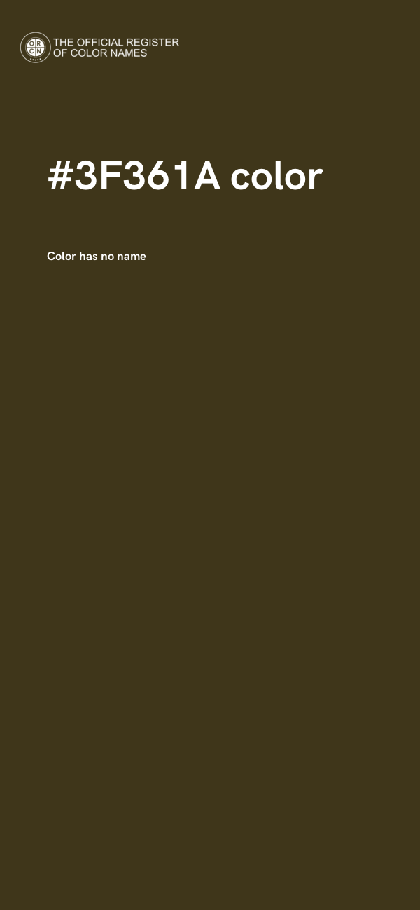 #3F361A color image