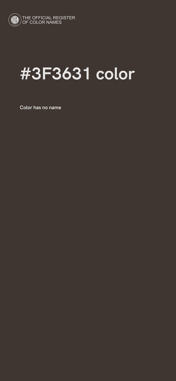 #3F3631 color image