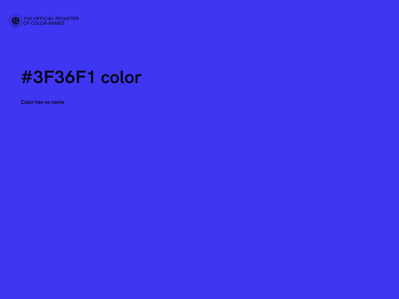 #3F36F1 color image