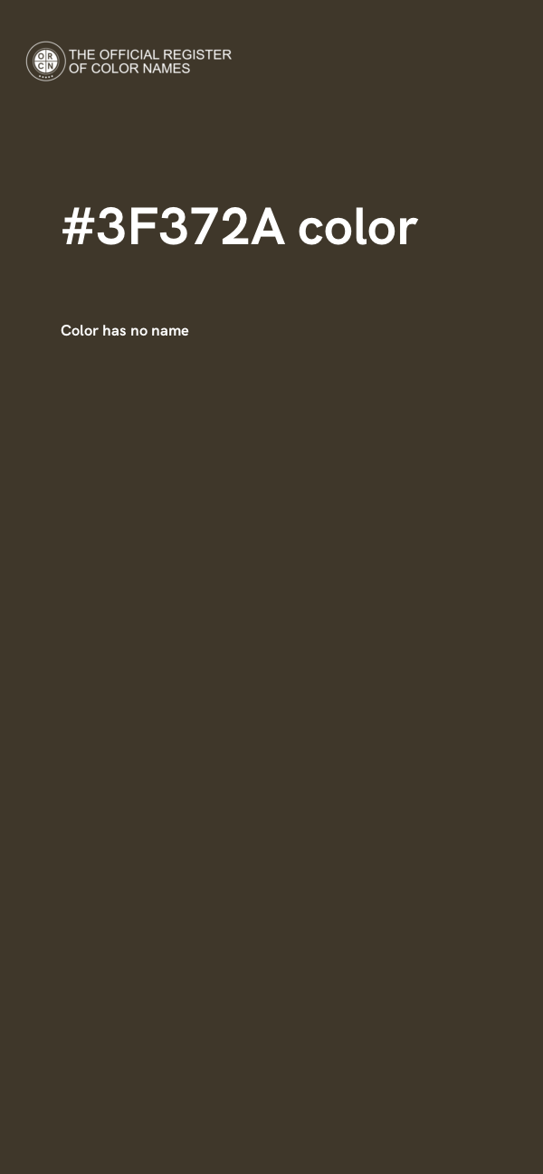 #3F372A color image