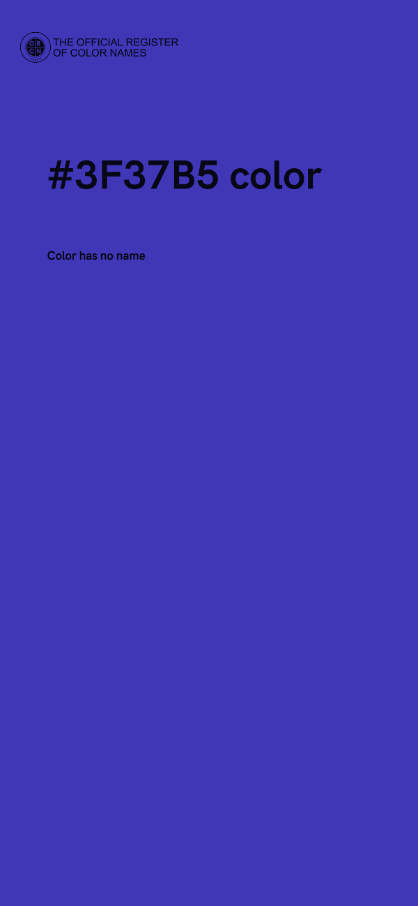 #3F37B5 color image