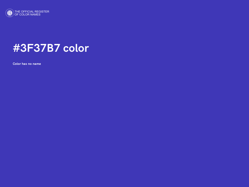 #3F37B7 color image