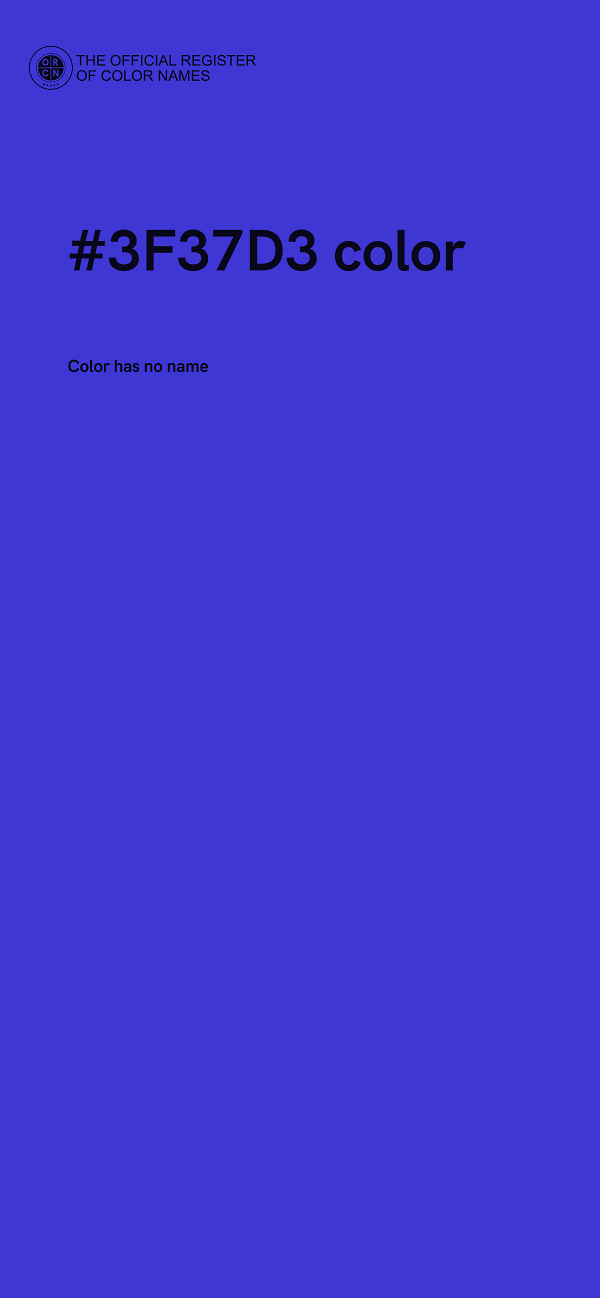 #3F37D3 color image