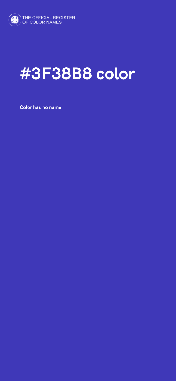#3F38B8 color image