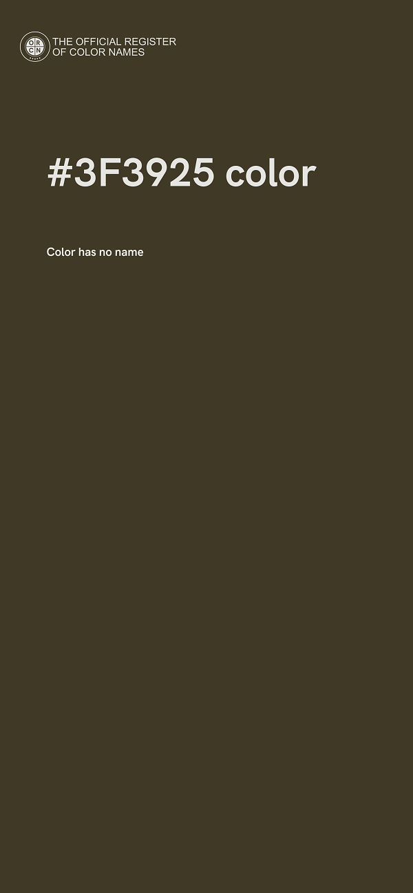 #3F3925 color image