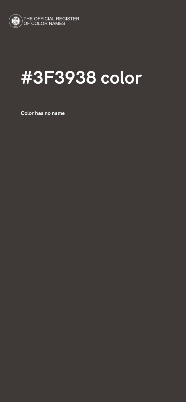 #3F3938 color image