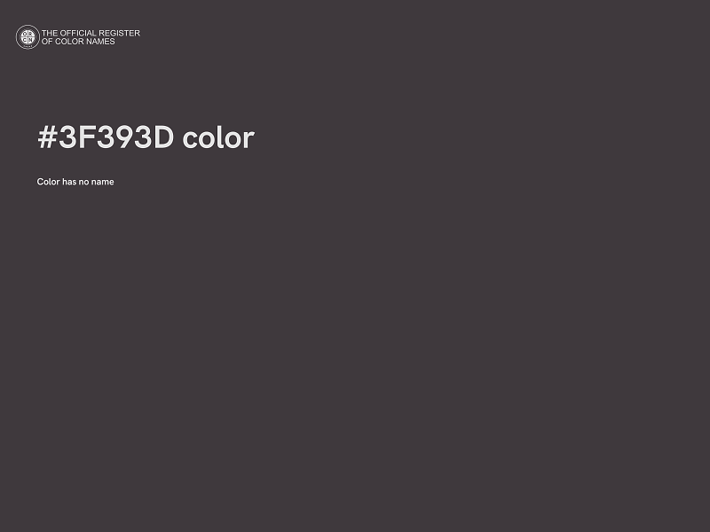 #3F393D color image
