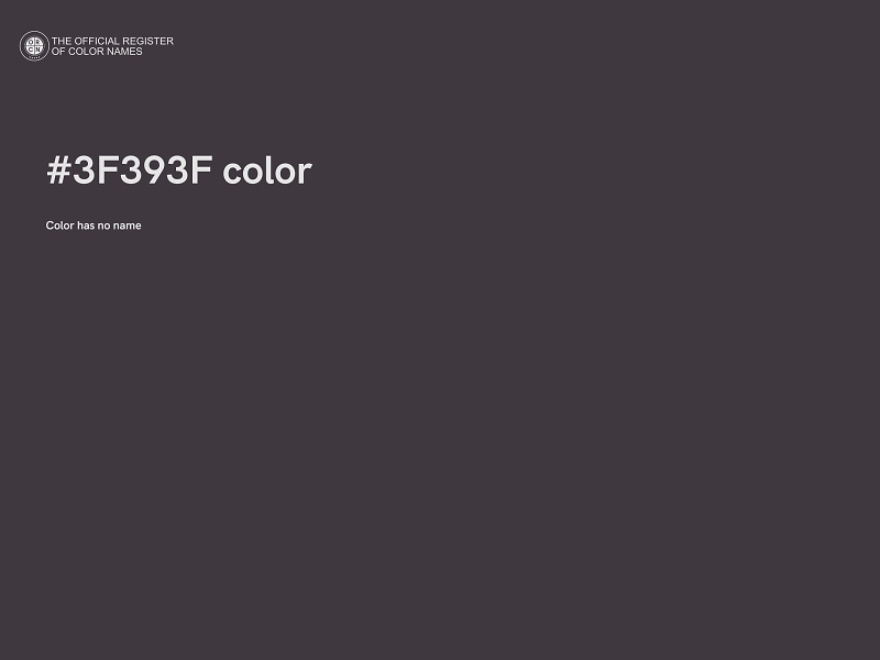 #3F393F color image