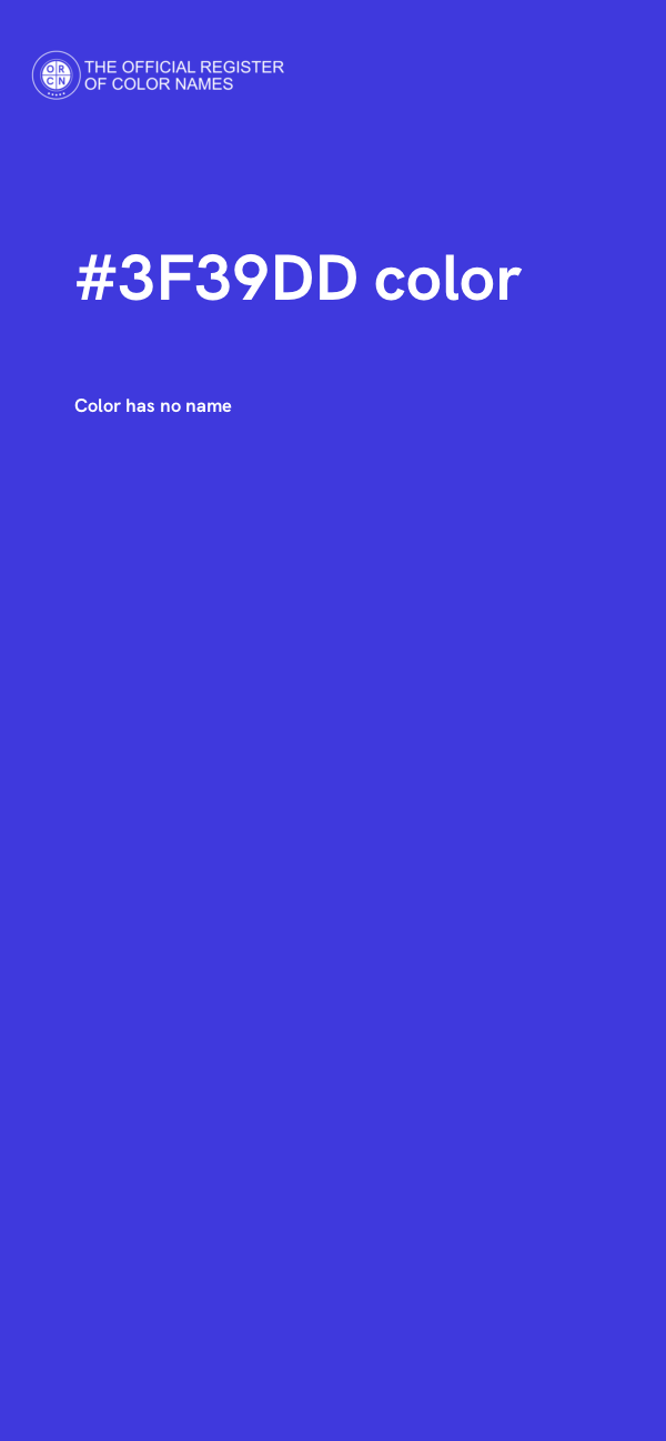 #3F39DD color image