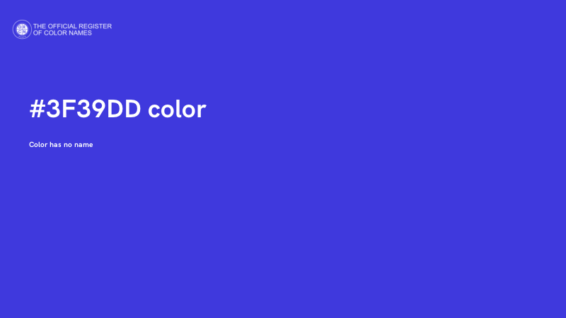 #3F39DD color image
